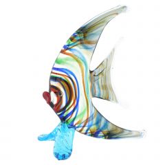 Striped Glass Half-Moon-Shaped Fish