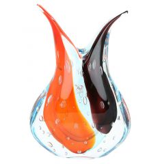Murano Art Glass Sommerso Vase - Red and Purple
