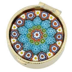 Small Murano Millefiori Pill Box - Round