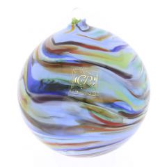 Murano Glass Chalcedony Christmas Ornament - Periwinkle