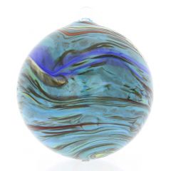 Murano Glass Chalcedony Christmas Ornament - Turquoise