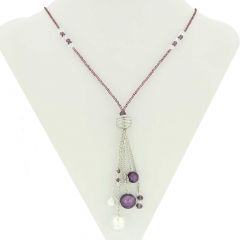 Sorgente Murano Glass Necklace - Purple