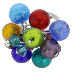 Sorgente Murano Glass Ring - Multicolor