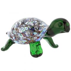Murano Art Glass Millefiori Turtle Sculpture