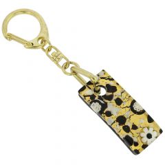 Murano Colors Stick Keychain - Black Gold