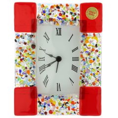 Venetian Glass Alarm Clock Klimt - Red