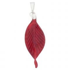 Murano Red Leaf Pendant