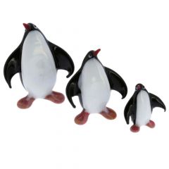 Murano Glass Penguin Family