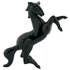 Murano Glass Wild Horse - Black