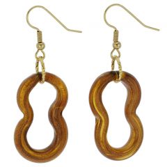 Infinity Earrings - Golden Brown
