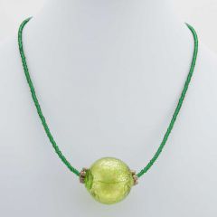 Serenella Murano Necklace - Lime Green