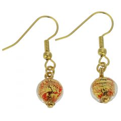 Golden Glow Earrings - Red