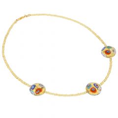 Royal Klimt Disks Necklace