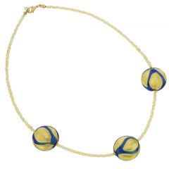 Royal Blue Circles Necklace