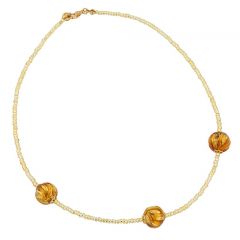 Royal Cognac Balls Necklace