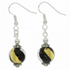 Gold and Silver Ball Earrings