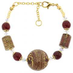 Ca D'Oro Murano Bracelet - Ruby Red