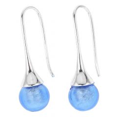 Murano Drop Earrings - Sky Blue