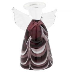 Murano Glass Small Angel Ornament - Purple