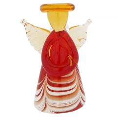 Murano Glass Small Angel Ornament - Red