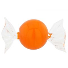 Murano Glass Round Candy - Orange