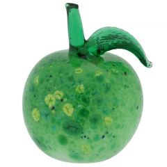 Murano Glass Apple Figurine - Green