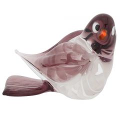 Murano Glass Dove Bird - Purple