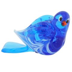 Murano Glass Dove Bird - Blue