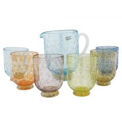 Serenissima Murano Glass Decanter Set Serenissima - Carafe And Six Glasses