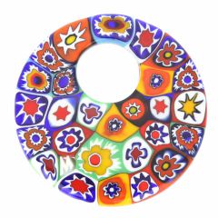 Millefiori Medium Round Pendant - Multicolor