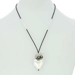 Venetian Love Heart Necklace - Silver