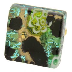 Venetian Reflections Ring - Square With Adjustable Band