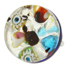 Venetian Reflections Ring - Round With Adjustable Band #10