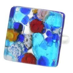 Venetian Reflections Ring - Square With Adjustable Band #1