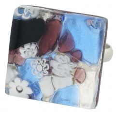 Venetian Reflections Ring - Square With Adjustable Band #14