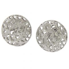 Italian Lace Sterling Silver Earrings