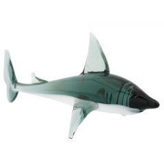 Murano Glass Shark Figurine - Grey