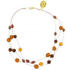 Antique Venetian Beads Murano Glass Necklace - Black