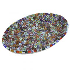 Murano Millefiori Oval Plate - Multicolor