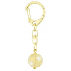 Murano Ball Keychain - Gold