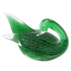 Vintage Murano Glass Duck Green