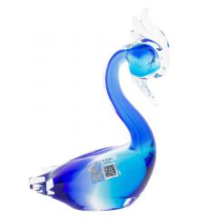 Murano Glass Swan - Aqua Blue