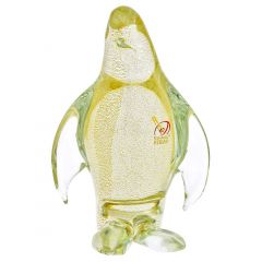 Murano Glass Penguin - Sparkling Gold