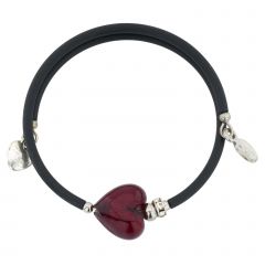 Venetian Glamour Heart Bracelet - Red
