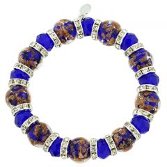 Murano Symphony Stretch Bracelet - Blue