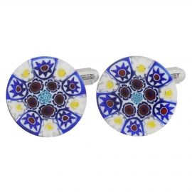 Murano Glass Millefiori Cufflinks | Murano Glass Jewelry For Men