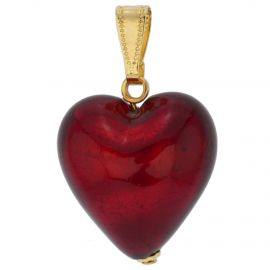 venetian glass heart pendant