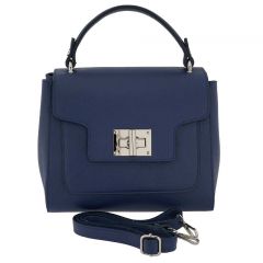 Womens 100% Genuine Italian Leather Top Handle Satchel Shoulder Handbag Bag L 