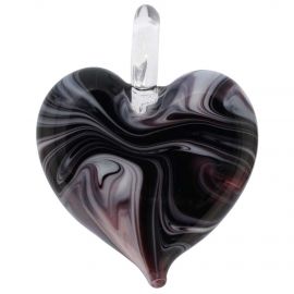 GlassOfVenice Murano Glass Venetian Marble Heart Pendant Sunshine 
