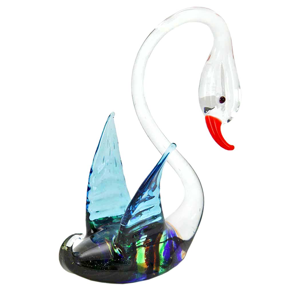 Striped Glass Swan